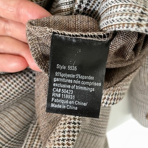 Nwot Guilty Brow Black Herringbone Button Up Shacket Women's XL - Picture 5 of 13